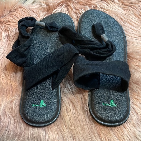 Sanuk Black Yoga Sling Size 9 - Picture 4 of 8